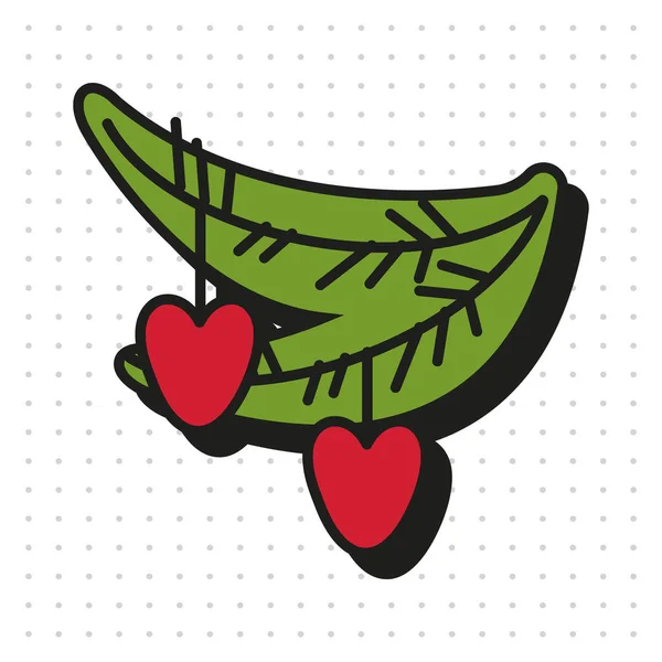 Kalpli Noel ağacı dalları