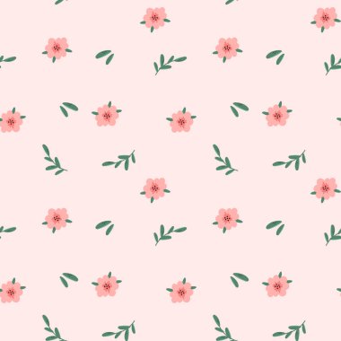 Gentle spring seamless pattern with flowers