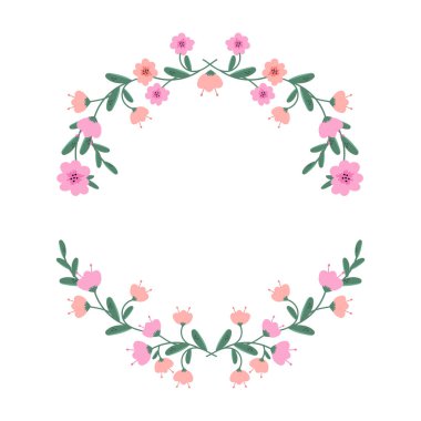 Spring flower decorative bright frame