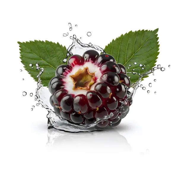 Yeni toplanmış bir böğürtlen.