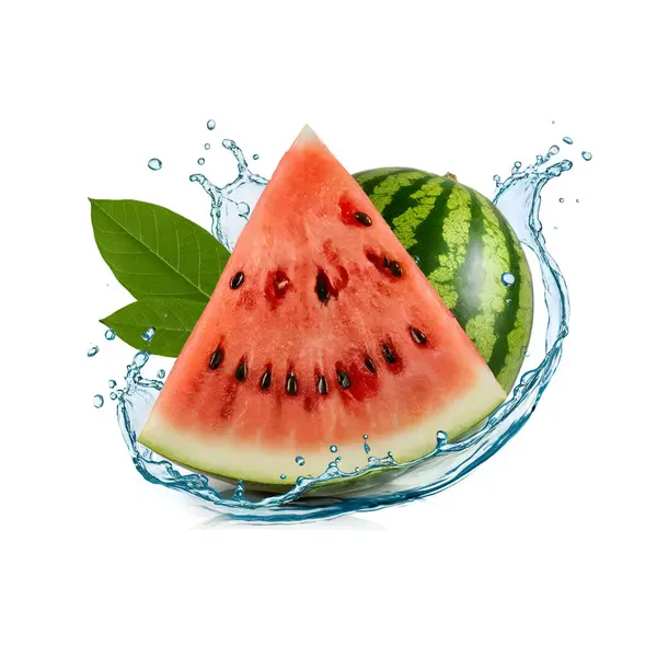 Taze dilimlenmiş karpuz dilimi.