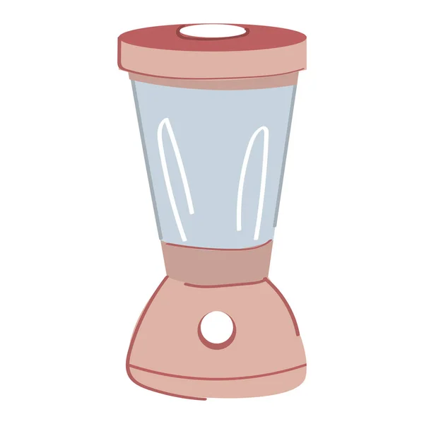 Блендер Стилі Рожевого Мультфільму Кухонний Посуд Ізольовані Білому — стоковий вектор