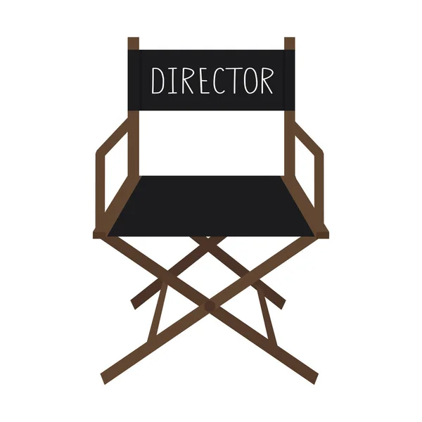 Cadeira Diretor Cinema Estilo Desenhos Animados Conceito Produção Filmes Ilustração — Vetor de Stock
