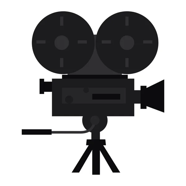 Câmera Filme Retro Estilo Desenhos Animados Com Tira Filme Conceito — Vetor de Stock