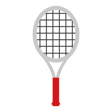 Güzel karalama tarzı tenis raketi. Beyazda izole edilmiş.