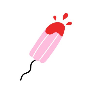 Çizgi film tarzı bir tampon çizimi. Doodle kadınları dönem ürünü. Beyazda izole edilmiş.