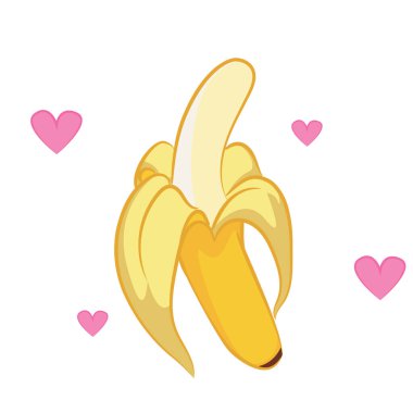 Beyaz bir arka plan üzerinde izole yarısı soyulmuş muz