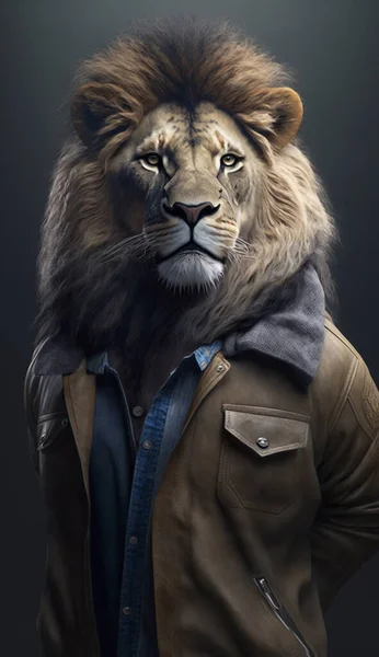 concept man with lion head