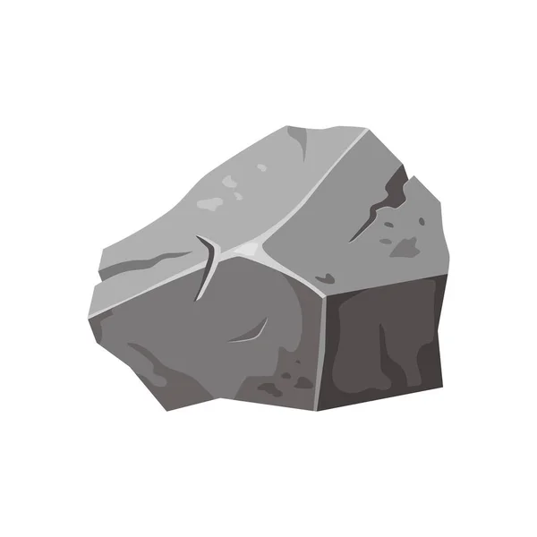 Pedra Sólida Material Construção Natural Elemento Paisagístico Carvão Rocha Mineral —  Vetores de Stock