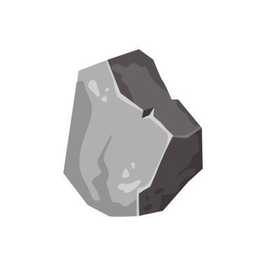 Farklı kaya parçalarından oluşan bir karikatür. Çeşitli şekillerde taş. Bir yığın kaldırım taşı. Granit kaldırım taşı, doğal yapı taşı. Vektör illüstrasyonu.