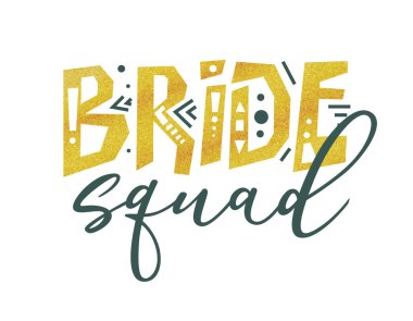 Gelin kabilesi el yazısı. Beyaz arka planda izole edilmiş düğün ilhamı. Tipografi romantik bohem posteri. Vektör davet illüstrasyonu.