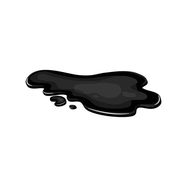 Olejová Kaluž Kluzké Kreslené Umění Izolované Kapky Černého Plynu Vekvátní — Stockový vektor