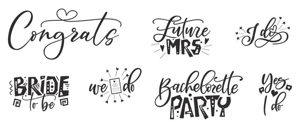 Bride Tribe Hand Drawn Lettering Quote Wedding Inspiration Calligraphy Crd — Διανυσματικό Αρχείο