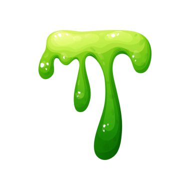 Çizgi filmdeki renkli sümük damlaları. Mukus sıçraması ve sıvı damlası. Toksik sıçrama, yapışkan yapışkan madde. Vektör illüstrasyonu beyaz arkaplanda izole edildi.