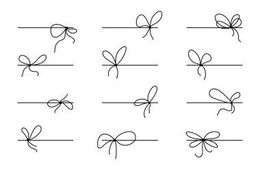 Basit bir el çizimi hediye kurdele yayı ve asgari taslak şeklinde düzgün bir düğüm. İnce çizgi vektör simgesi temiz karalama tarzında ayarlandı. Mevcut kutular, kartlar ve dizayn ögeleri için mükemmel.
