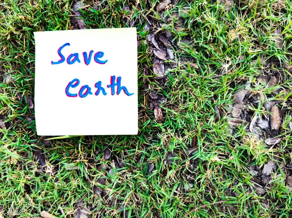 quotation saying save earth with green grass