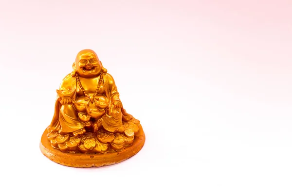 idol of lord laughing buddha isolated with white background