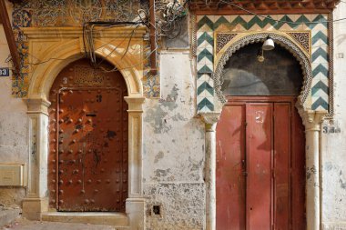 Cezayir 'deki KAZBah Tıp Kasabası, Algeria' nın Kaptanı. UNESCO KIZLIK SİTESİ. 