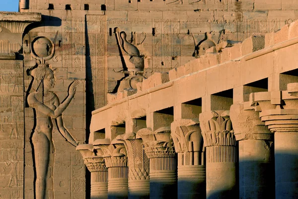 Starożytna Świątynia Egipska Asuanie Egipcie — Zdjęcie stockowe
