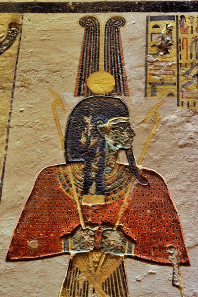 Antiguas Pinturas Egipcias Las Tumbas Valle Los Reyes Luxor Egipto —  Fotos de Stock