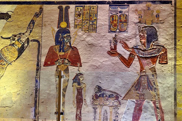Mısır Daki Lüksemburg Krallarının Vadisindeki Mezarlardan Antik Mısır Tabloları — Stok fotoğraf