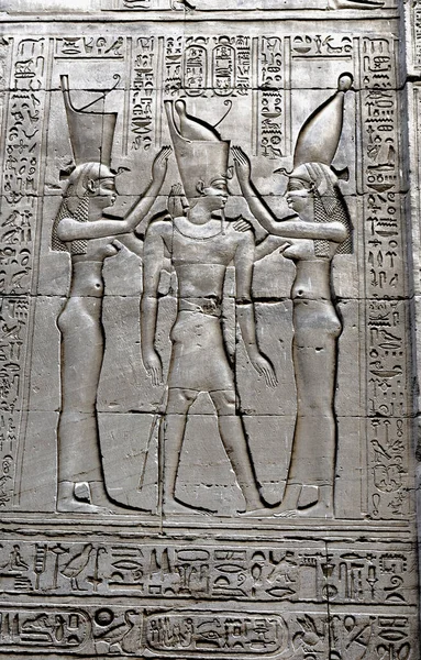 Pintas Hierolyphs Egíticos Antientes Nos Modelos Luxor Egito — Fotografia de Stock