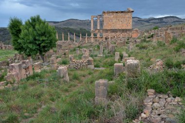 Algeria 'daki Djemile Arkeolojik Sitesi. Roma ve Erkenden Hristiyan harabeleri. UNESCO ALGERYA 'DA YAZIŞ