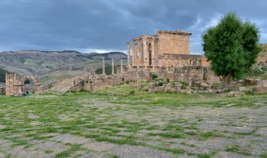 Algeria 'daki Djemile Arkeolojik Sitesi. Roma ve Erkenden Hristiyan harabeleri. UNESCO ALGERYA 'DA YAZIŞ