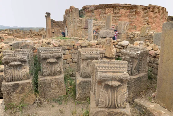 Algeria 'daki Djemile Arkeolojik Sitesi. Roma, Hristiyan harabelerini harabeye çeviriyor. UNESCO KIZLIK SİTESİ. 