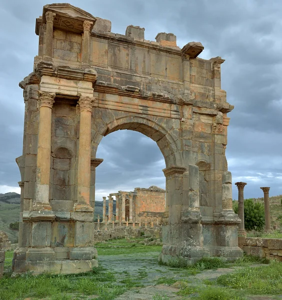 Djemila Sitio Arqueológico Argelia Roman Early Christian Ruins Sitio Herencia — Foto de Stock