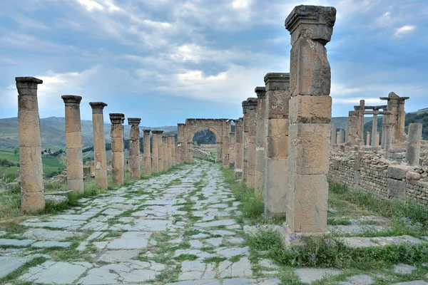 Djemila Archeologische Seite Algerien Römische Und Early Christian Ruins Unesco — Stockfoto