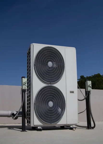 Air Conditioning Hvac Installed Roof Industrial Buildings — Zdjęcie stockowe