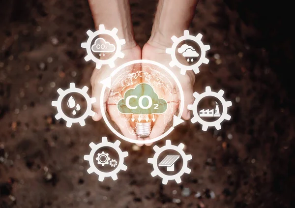 Milieu Samenleving Bestuur Duurzame Industrie Concept Van Het Verminderen Van — Stockfoto