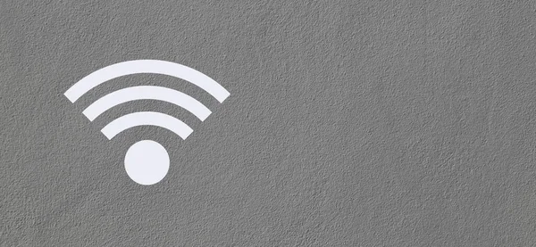 Ikona Wifi Starém Betonovém Pozadí — Stock fotografie