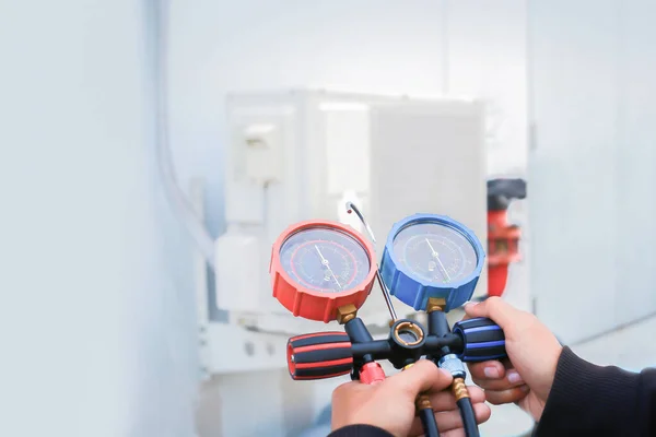 Air conditioning (HVAC) on the roof of an industrial building.