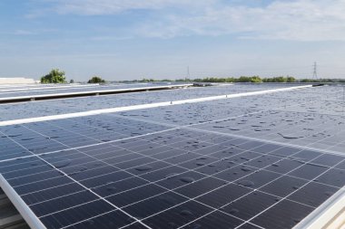 Clean energy concept of floating photovoltaic power plants