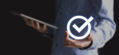 Standartlaştırılmış kalite kontrolü, iş konsepti, İnternet ve ağ teknolojisi