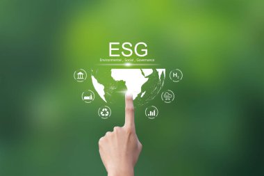 Çevre Sosyal ve Yönetim için ESG simgesi