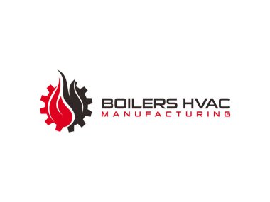 HVAC logo tasarımı, ısıtma havalandırma ve klima, HVAC logo şablon koleksiyonu