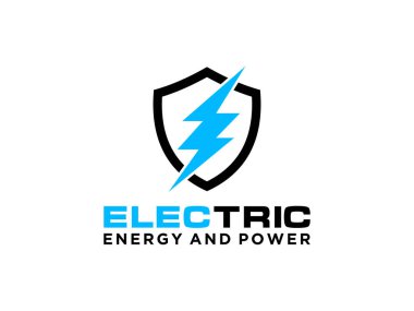 Flash Thunderbolt Enerji Logosu tasarım vektör şablonu. Hızlı elektrik bataryası Logotype konsept simgesi