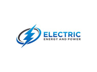 Flash Thunderbolt Enerji Logosu tasarım vektör şablonu. Hızlı elektrik bataryası Logotype konsept simgesi