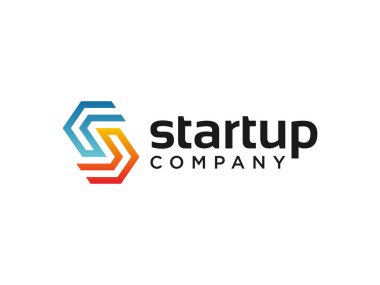 Ok Logosu. Kutu Simgesinden çıkan ok Beyaz Arkaplanda izole edildi. İş ve Teknoloji Logoları için kullanılabilir. Düz Vektör Logo Tasarım Şablonu Elemanı