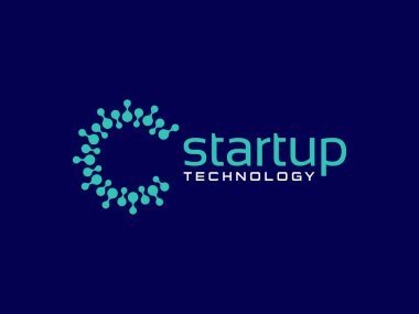 C harfi vektör çizgisi logo tasarımı. Yaratıcı minimalizm logosu simgesi