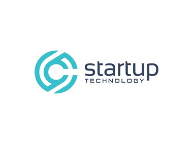 C harfi vektör çizgisi logo tasarımı. Yaratıcı minimalizm logosu simgesi