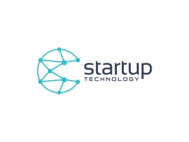 C harfi vektör çizgisi logo tasarımı. Yaratıcı minimalizm logosu simgesi