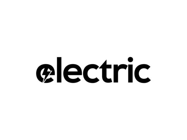 Flash Thunderbolt Energia Power Logo Design Vector Template Bateria Elétrica —  Vetores de Stock
