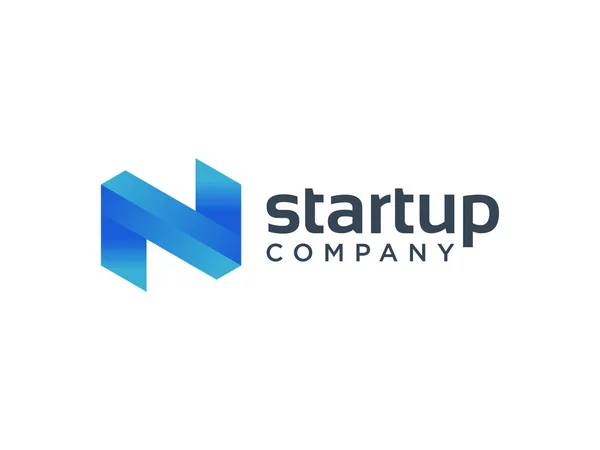 Abstract Letra Inicial Logo Utilizável Para Logos Negócios Tecnologia Modelo —  Vetores de Stock