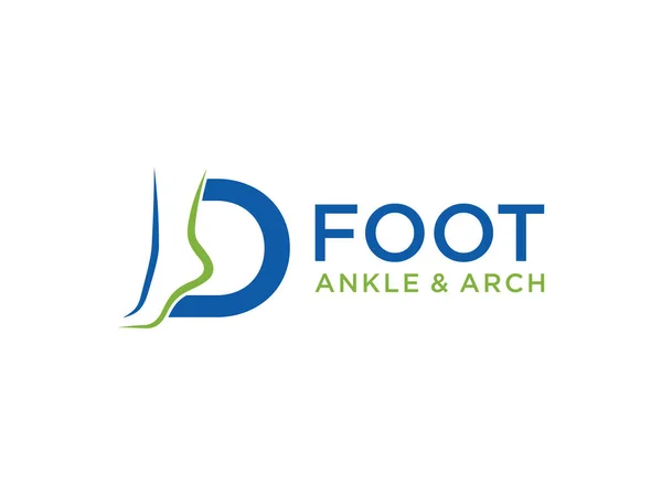 Foot Feet Podiatric Logo Vector Icon Illustration Template — Stock Vector