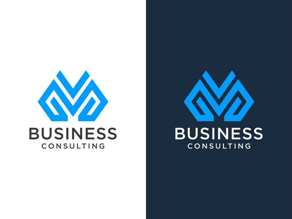Letra Linha Logotipo Design Símbolo Monograma Mínimo Criativo Linear Design — Vetor de Stock