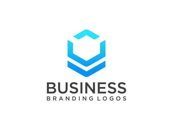 Логотип Літери Дизайном Синіх Ліній Символ Лінійної Літери Векторні Ілюстрації — стоковий вектор
